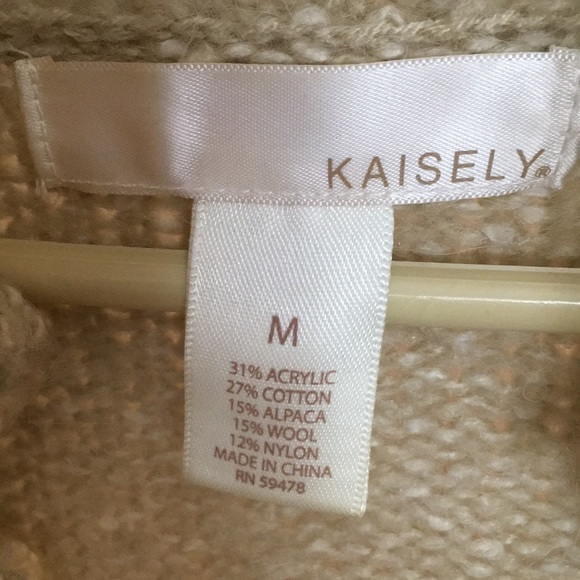 Super Soft Kaisely Tan Sweater Drawstring Tunic M! - Picture 4 of 8